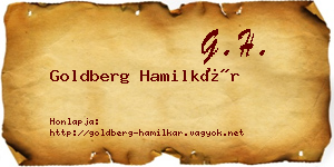 Goldberg Hamilkár névjegykártya